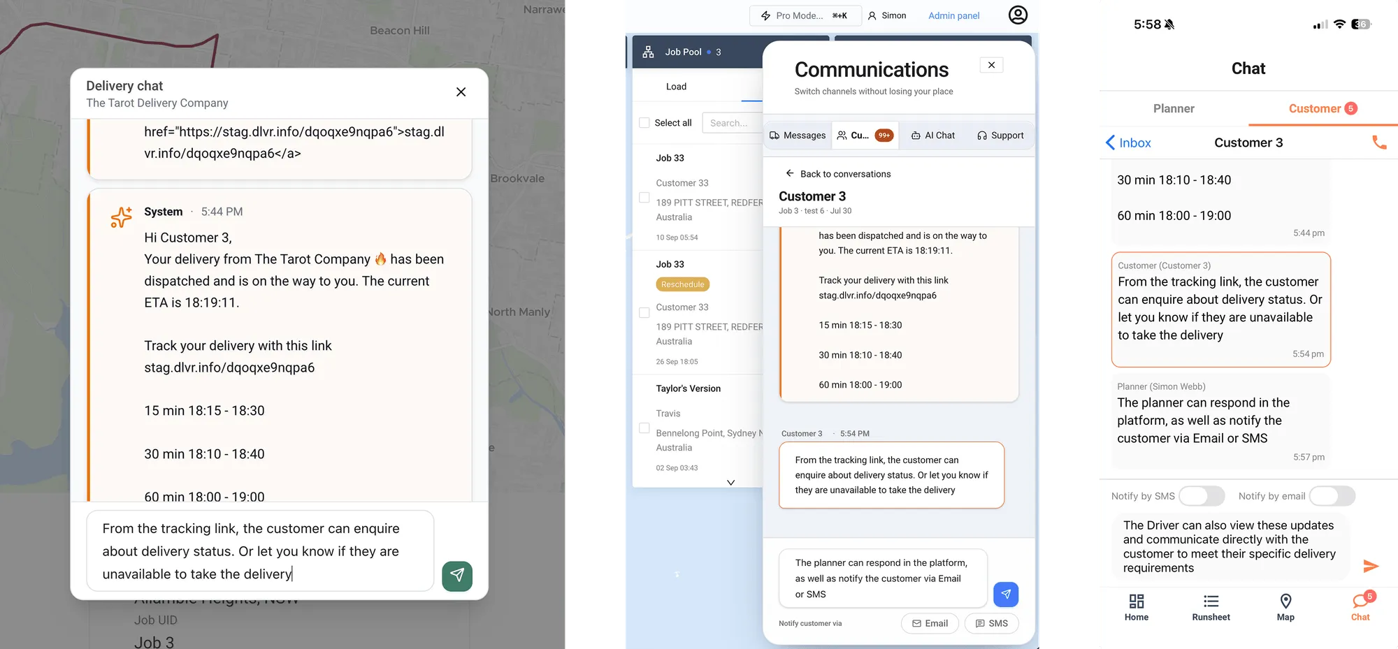 Customer Communication in the Platform