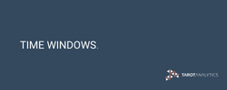 Time Windows title card with the Tarot Analytics logo