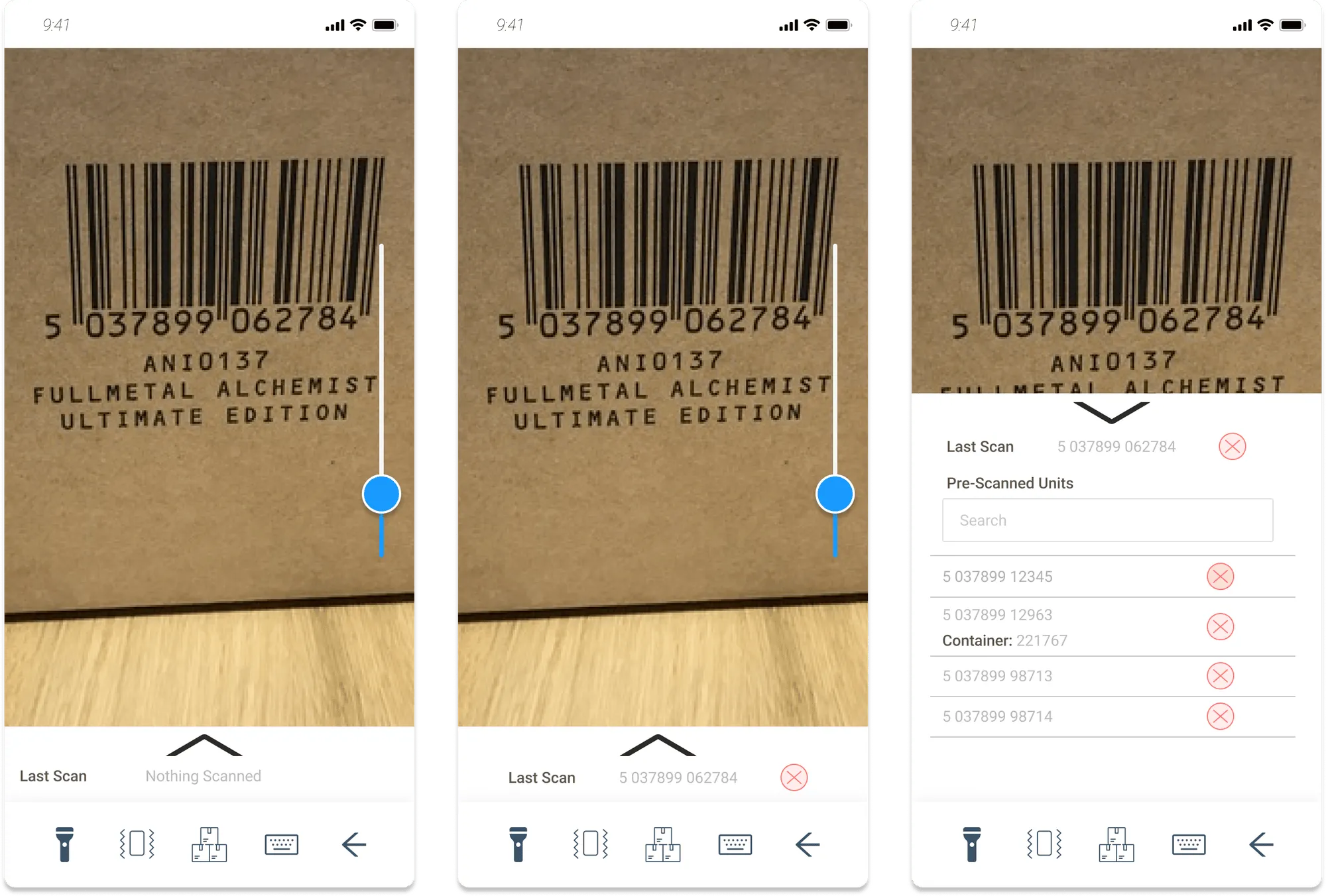 Tarot Driver App in pre-scan mode