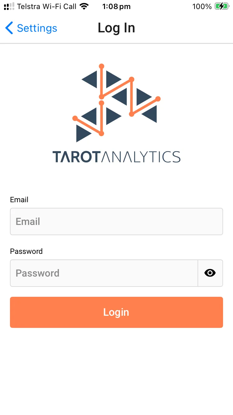 Tarot Driver App Login