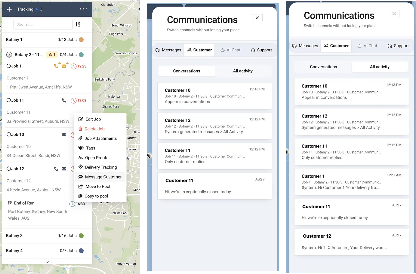 More customer communication in the Tarot Routing Platform