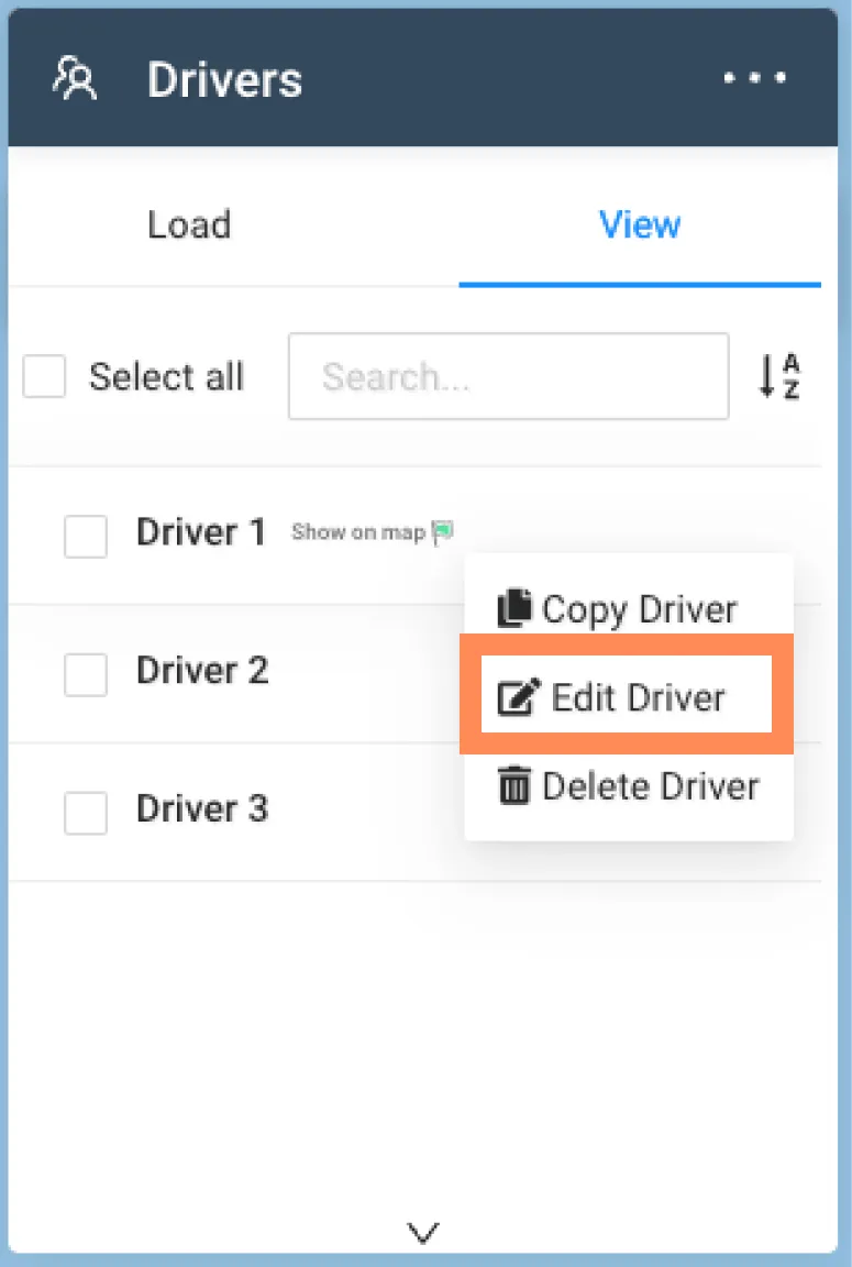 Drivers panel right-click menu with Edit Driver highlighted