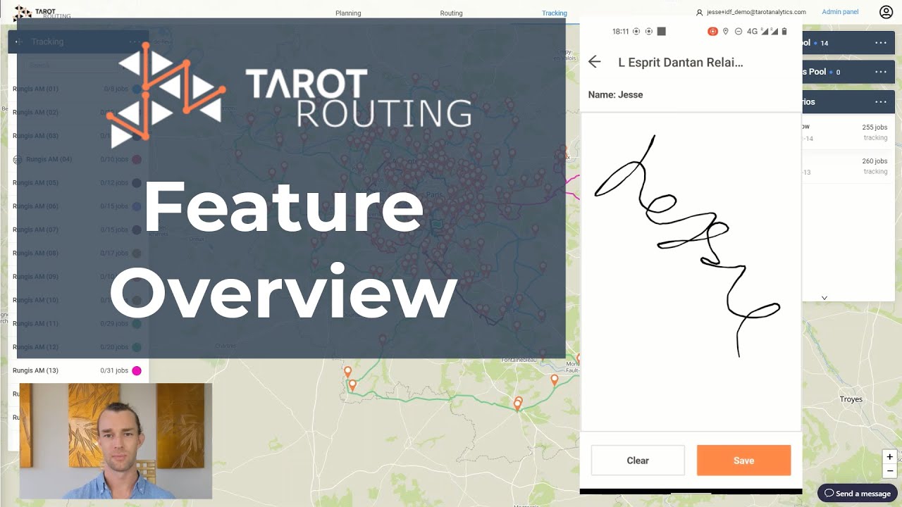 Preview of the Tarot Routing product demonstration video